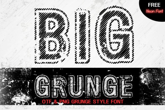 Big Grunge Font for Handmade Creations