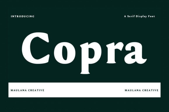 Copra: A Modern Serif Display Font for Digital Branding