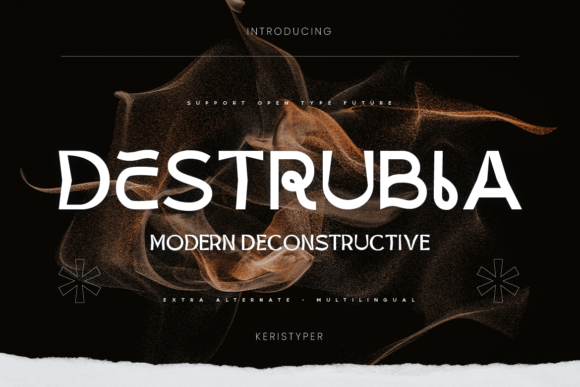 Destrubia: A Modern Display Font for Creative Brands