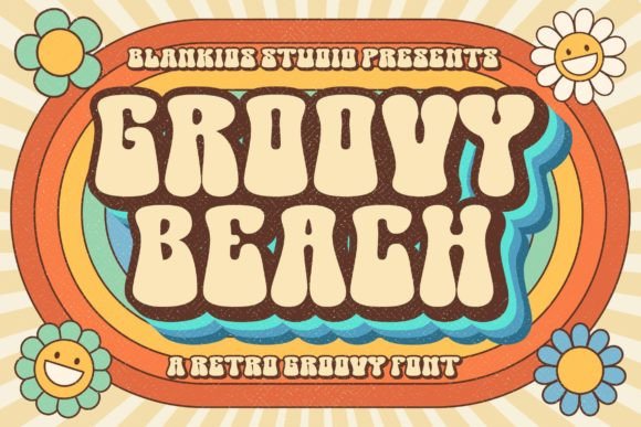 Groovy Beach Font for Retro Branding Projects