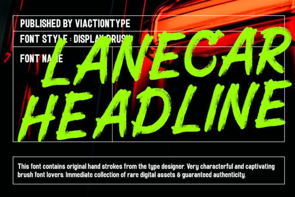 Lanecar Headline: A Bold Display Font for Eye-Catching Design