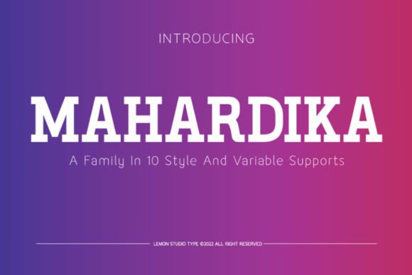 Mahardika: A Modern Display Font for Eye-Catching Designs