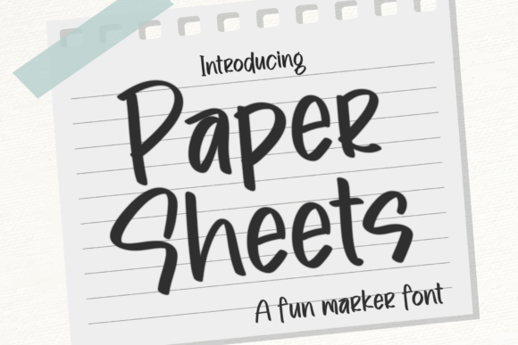 Paper Sheets Font for Handmade Creations and More