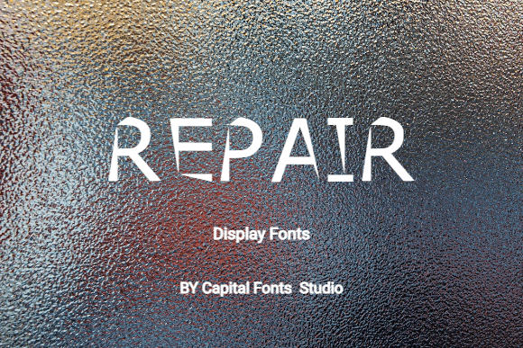 Repair Font for Modern Branding and Display Needs